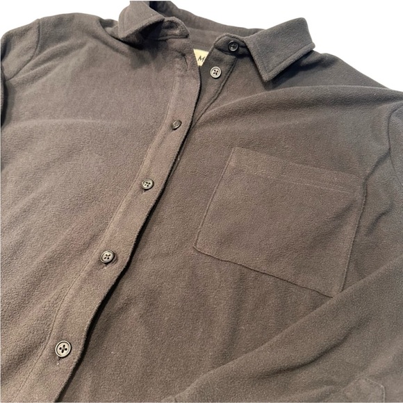 NWT Women’s Madewell Black Oversized Casual Button Down Fleece Shirt - Size XL - Picture 3 of 11
